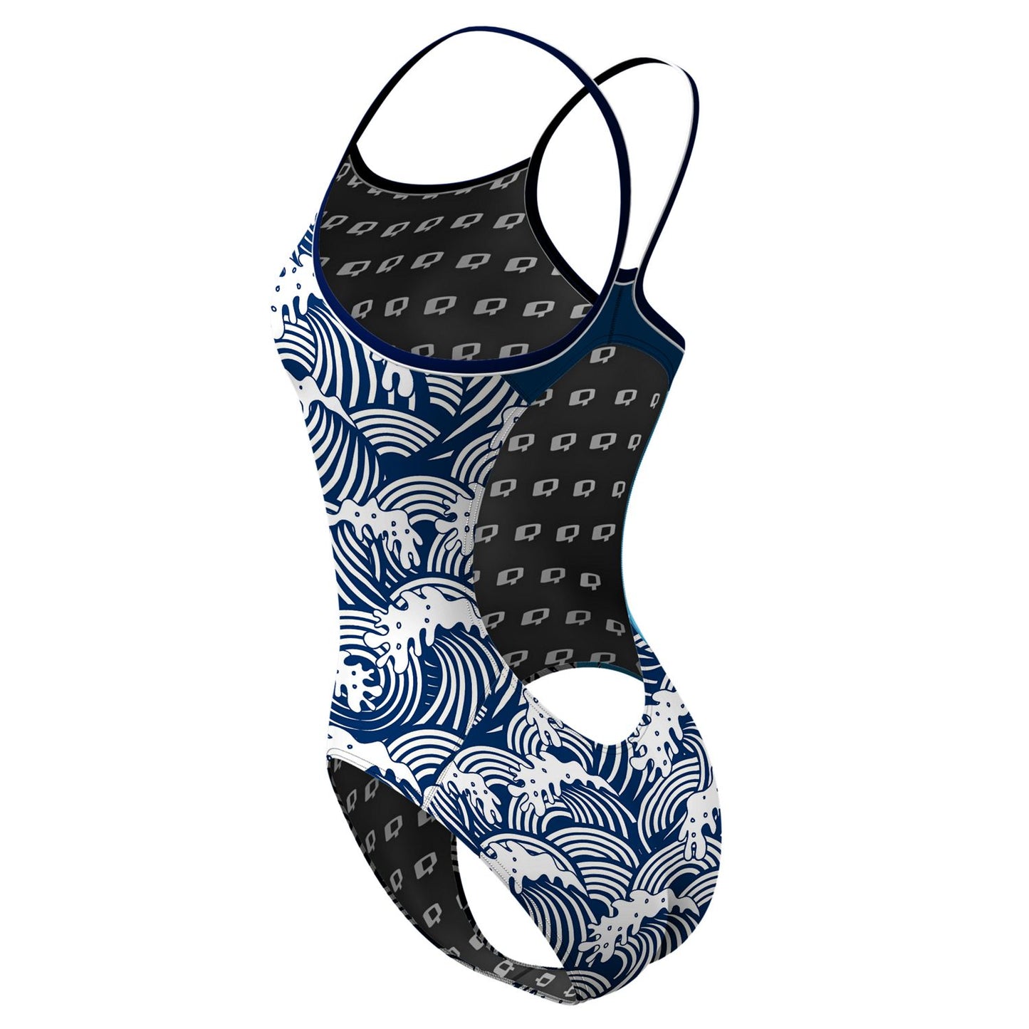 White Cap Skinny Strap Swimsuit