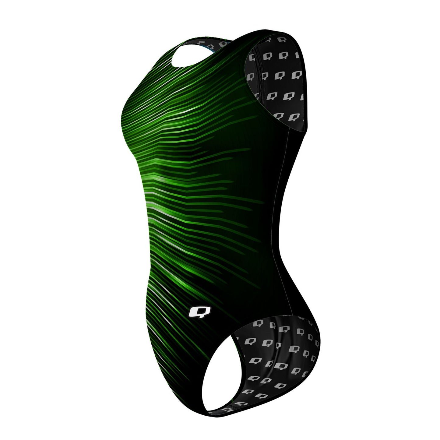 Green Volt - Women Waterpolo Swimsuit Classic Cut