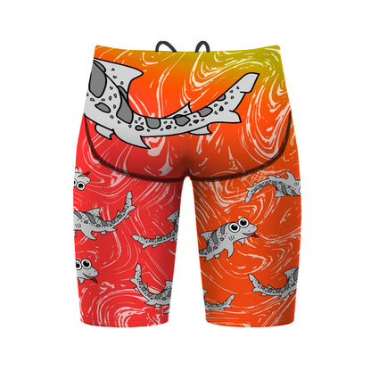 Sharkie Atlas Orange Red (Phi) - Atlas Jammer Swimsuit