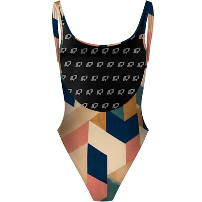 Blocks - High Hip One Piece Swimsuit