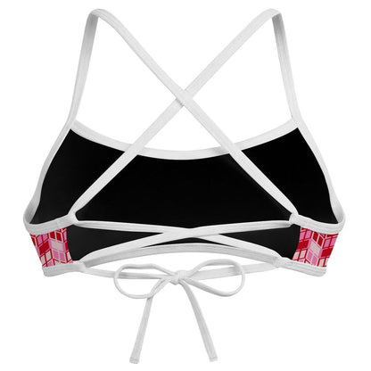 Red Ikat - Ciara Tieback Bikini Top