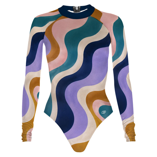 Retro Wave Surf Swimming Suit Classic Cut