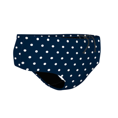 Navy-White Polka Dots - Classic Brief Swimsuit