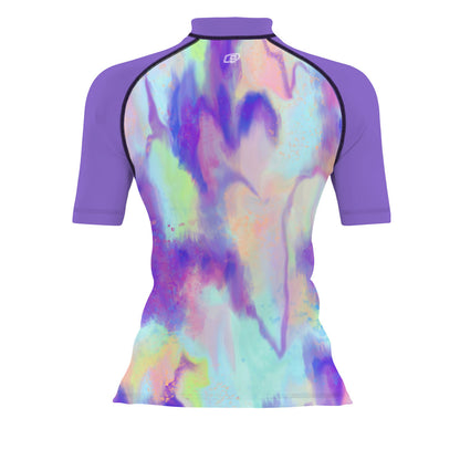 Bleeding Checks - Women's Surf UPF50+ Short Sleeve Rash Guard