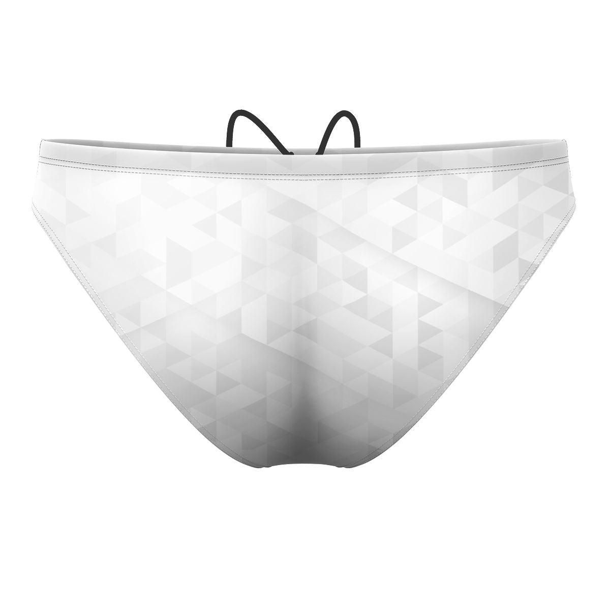 Gray and White Trinagles - Waterpolo Brief Swimsuit