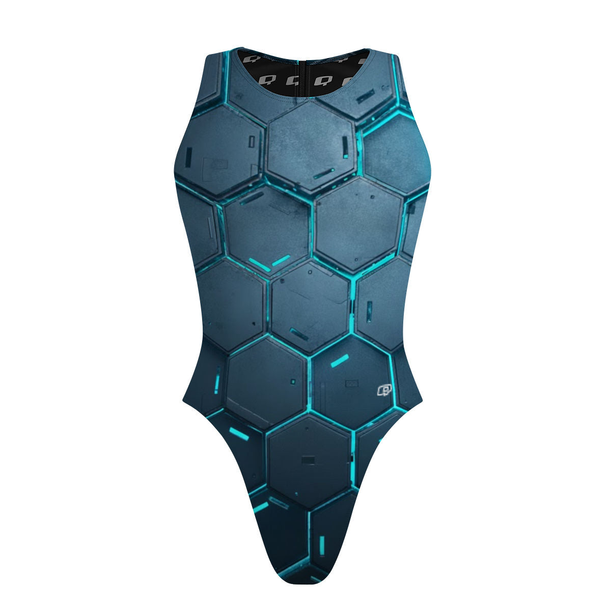 Blue Hex - Women's Waterpolo Swimsuit Cheeky Cut