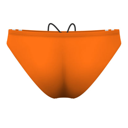 Orange Stripes - Waterpolo Brief Swimsuit
