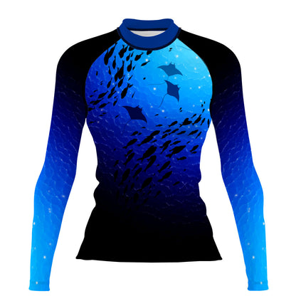 Stingray Play - Women's Surf UPF50+ Long Sleeve Rash Guard