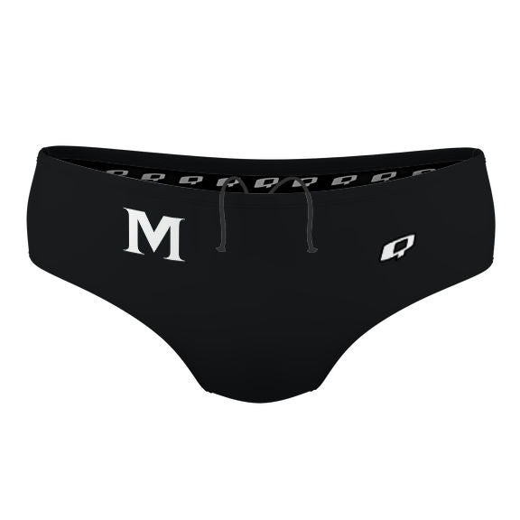 Simple McCallie Black - Solid Classic Brief Swimsuit - PERSONALIZED