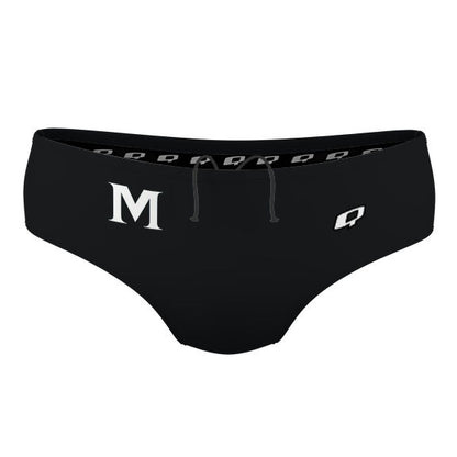 Simple McCallie Black - Solid Classic Brief Swimsuit - PERSONALIZED