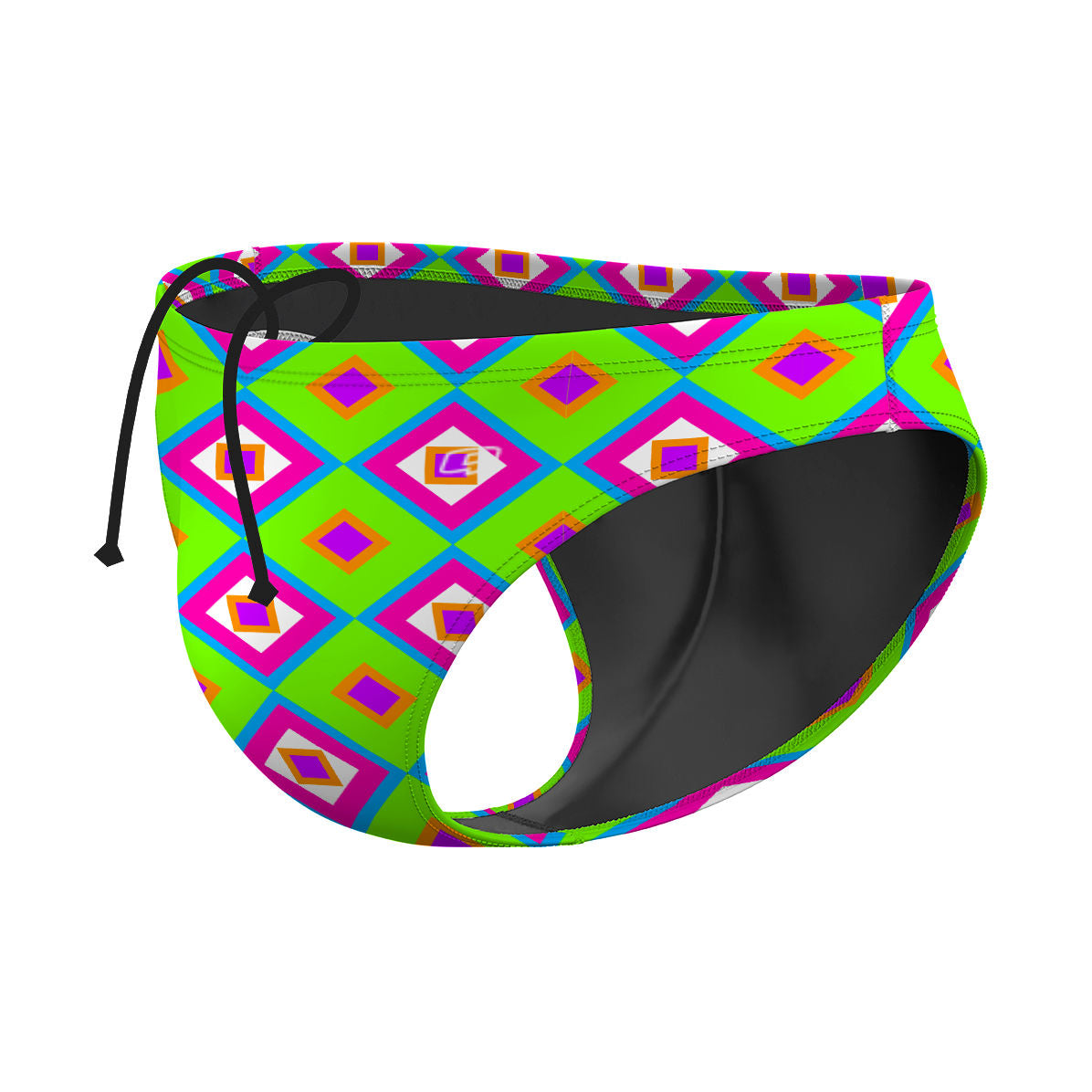 Geometric Neon 28 - Waterpolo Brief Swimsuit