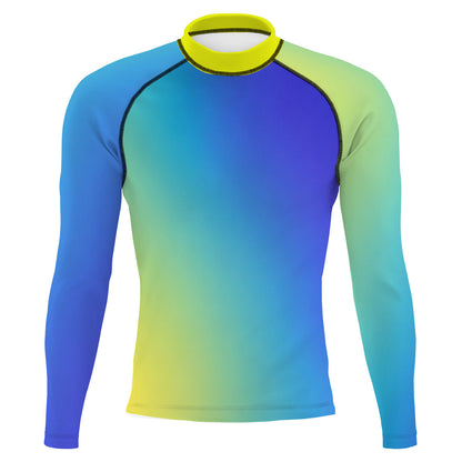 Fade Lagoon - Men's Surf UPF50+ Long Sleeve Rash Guard
