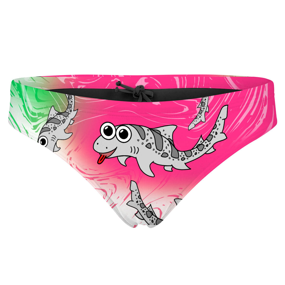 Pink Sharkie v3 Band - Bandeau Bikini Bottom