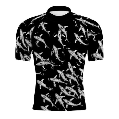 Shark Shiver - Men's Surf UPF50+ Short Sleeve Rash Guard