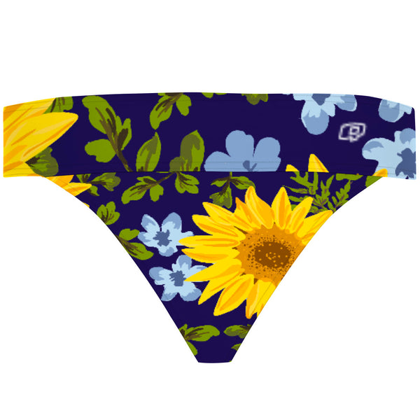 Blue Sunflower Demi Cheeky Cut Bikini Bottom, view 2