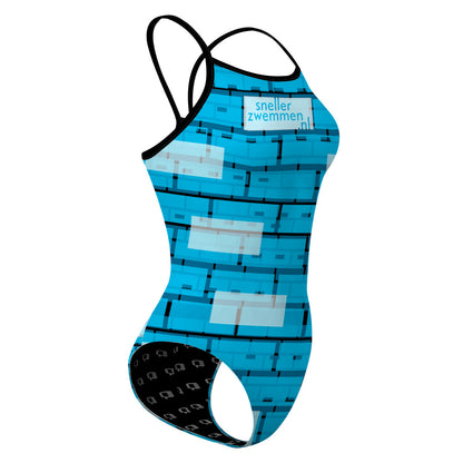 zwembadblauw skinny strap - Skinny Strap Swimsuit