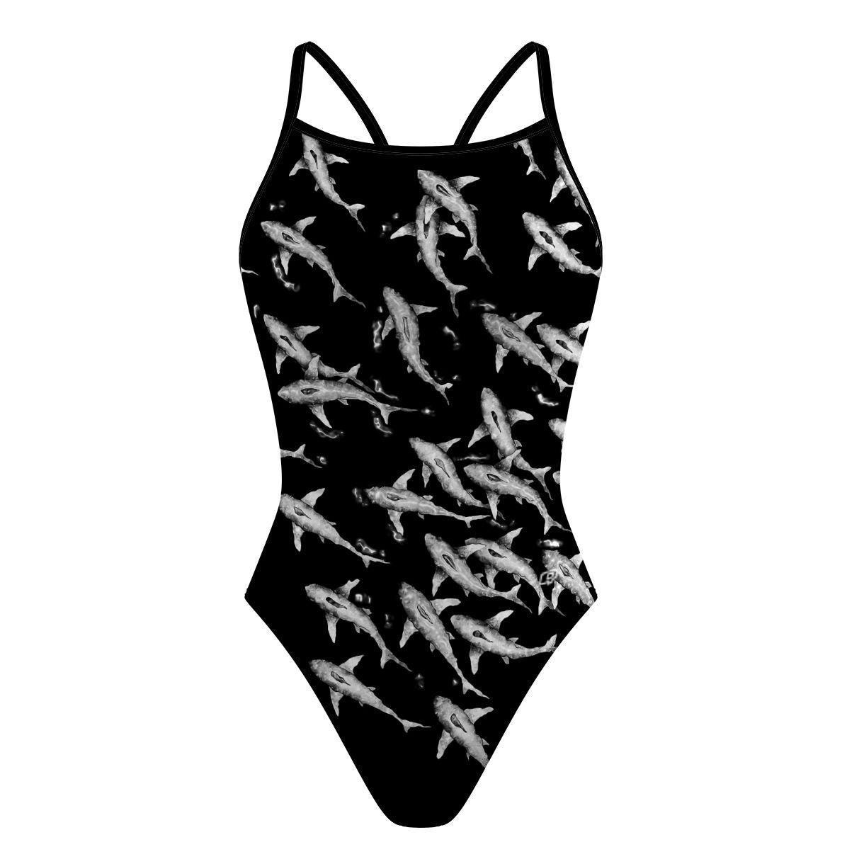 Shark Shiver - Skinny Strap Swimsuit