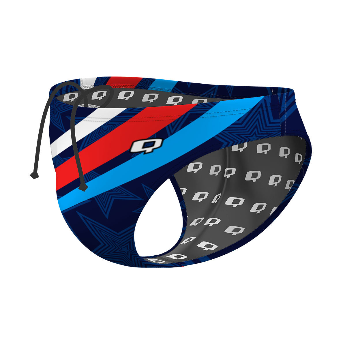 Red White Blue 1 - Waterpolo Brief Swimsuit