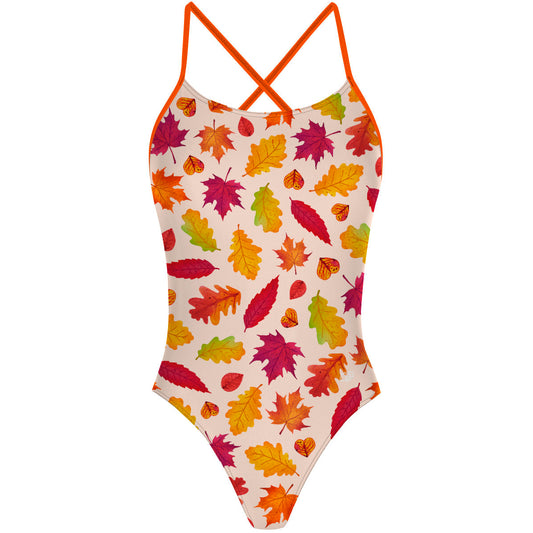 Leafy Lullaby - "X" Back Swimsuit