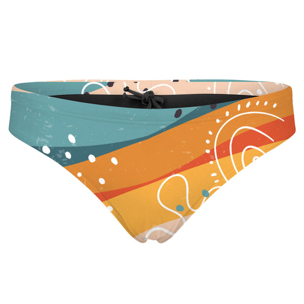 Sunset Stripes - Bandeau Bikini Bottom
