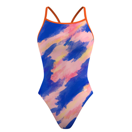 Ink Drags Skinny Strap Swimsuit