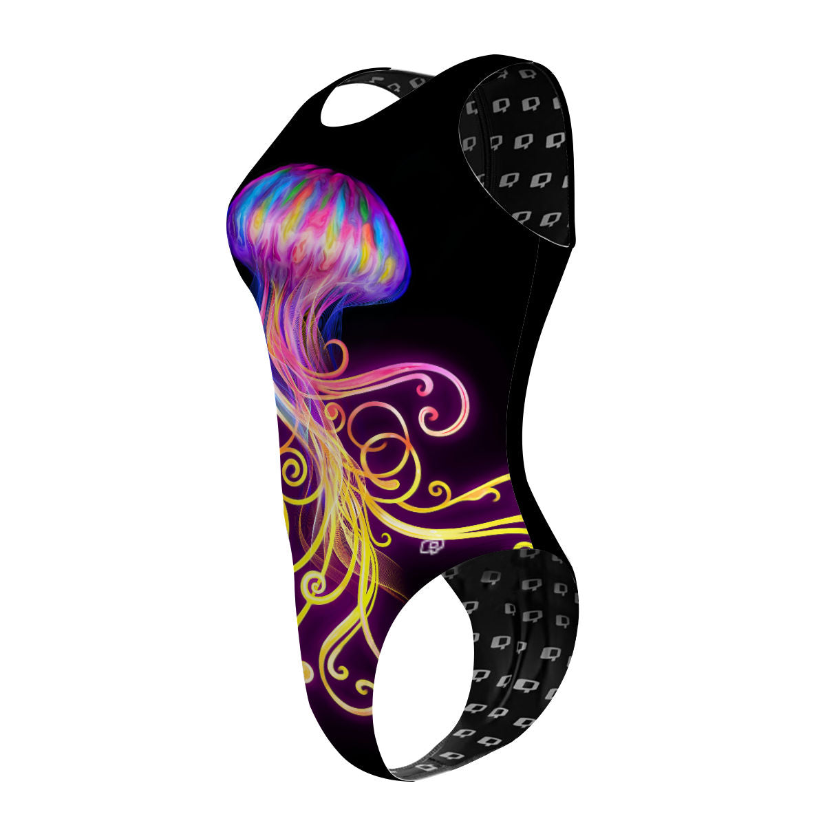 Jellyfish Flow - Women's Waterpolo Swimsuit Cheeky Cut