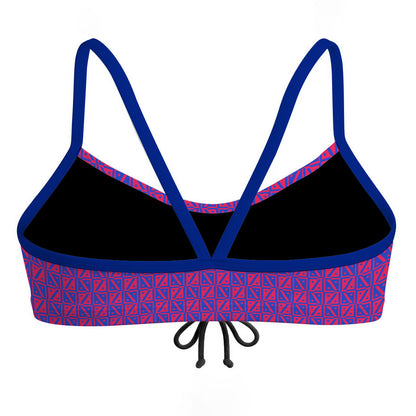 Diamond Grid - Bandeau Bikini Top