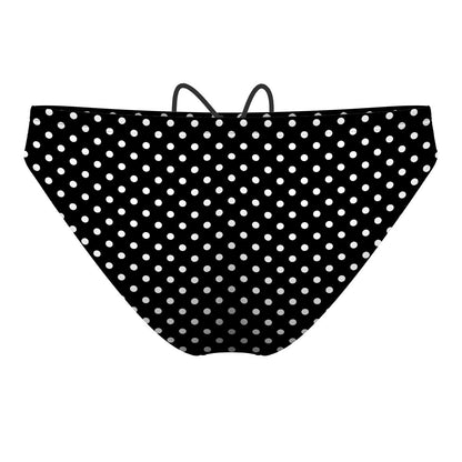 White Dots 45 Black - Waterpolo Brief Swimsuit