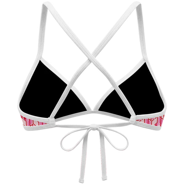 Red Ikat Tieback Bikini Top, view 2