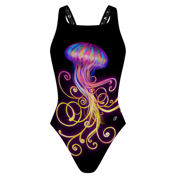 Jellyfish Flow Classic Strap Swimsuit | Chlorine-Resistant PBT