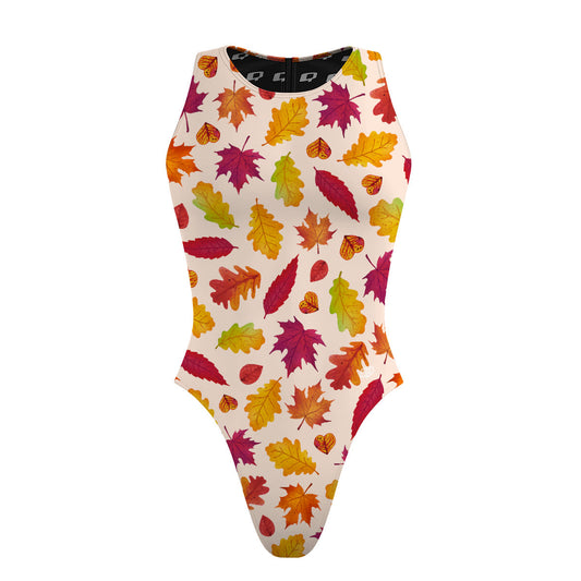 Leafy Lullaby - Women's Waterpolo Swimsuit Cheeky Cut