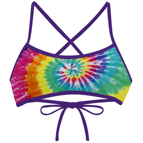 Tie Dye Colors  Ciara Tieback Bikini Top