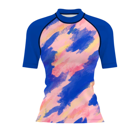 Ink drags Women's Surf UPF50+ Short Sleeve Rash Guard