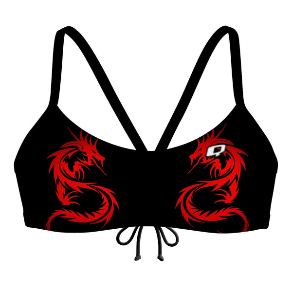 Red Dragon Bandeau Bikini Top