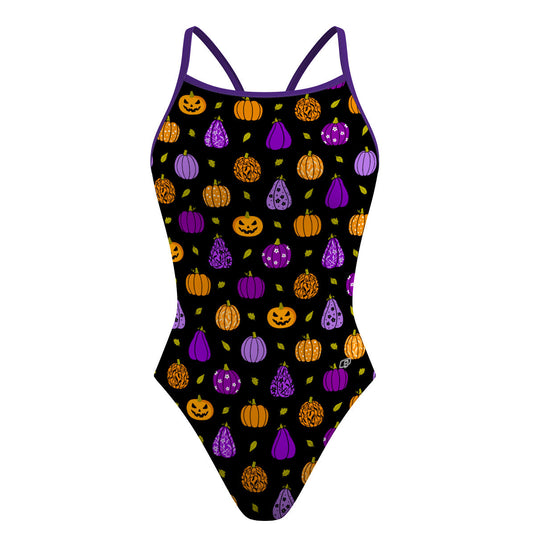 Gourd-geous Grins - Skinny Strap Swimsuit