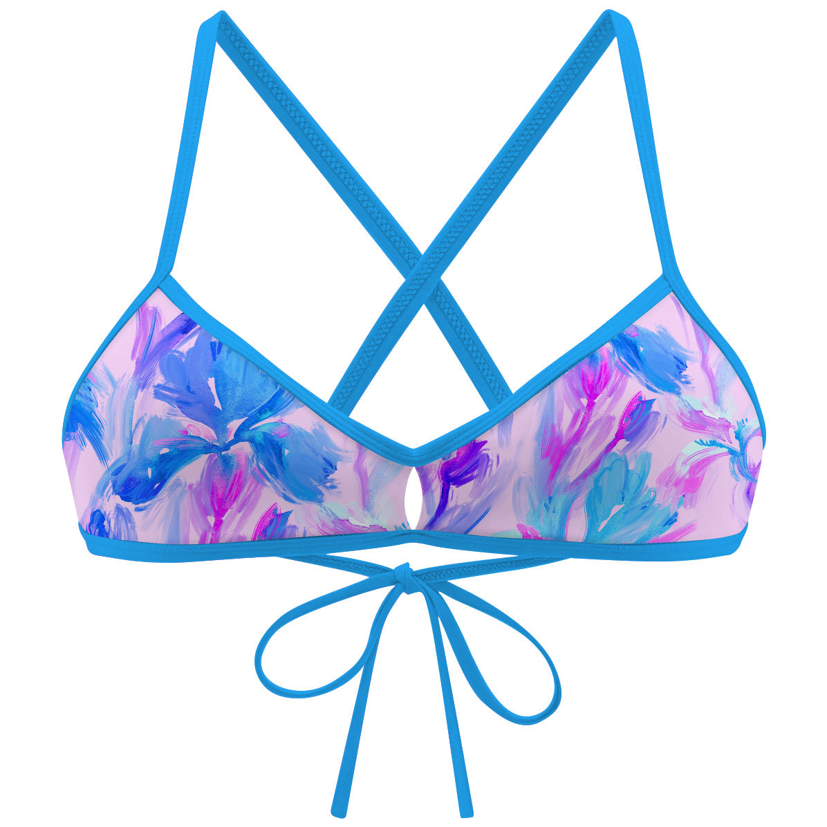 Pastel Flowers -   Demi Tieback Bikini Top