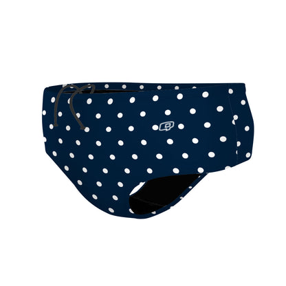 Navy-White Polka Dots - Classic Brief Swimsuit