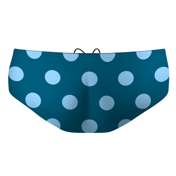 Teal-Blue Polka Dots - Classic Brief Swimsuit