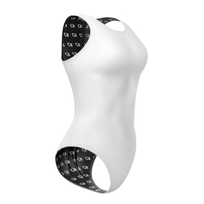 White - Women's Waterpolo Swimsuit Classic Cut