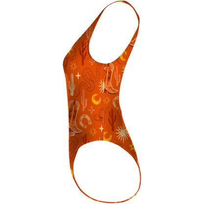 Western Sunset - High Hip One Piece Swimsuit
