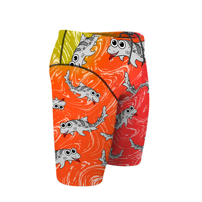 Sharkie Atlas Orange Red (Phi) - Atlas Jammer Swimsuit