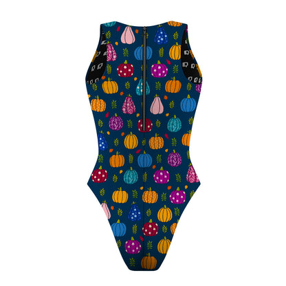Groovy Gourds - Women's Waterpolo Swimsuit Cheeky Cut