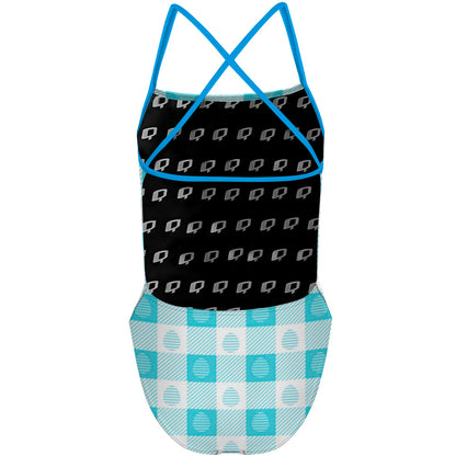 Blue Easter X - "X" Back Swimsuit