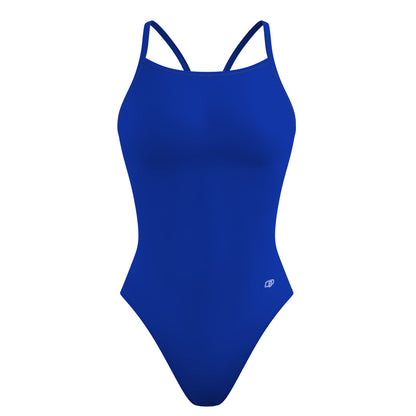Solid Royal Blue - Skinny Strap Swimsuit