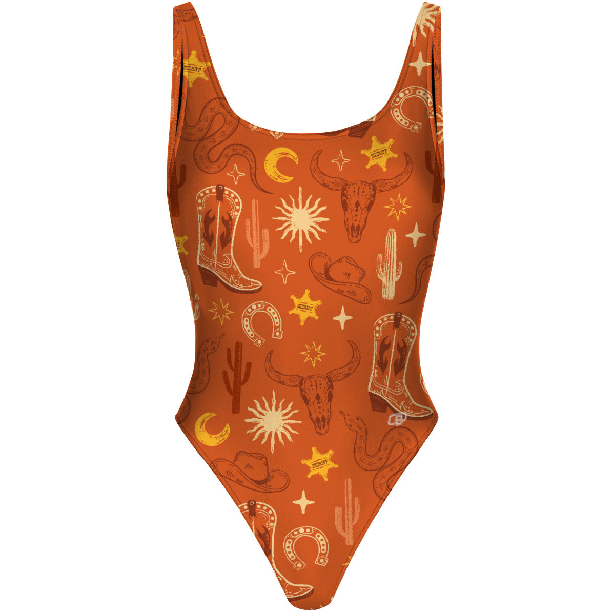 Western Sunset - High Hip One Piece Swimsuit