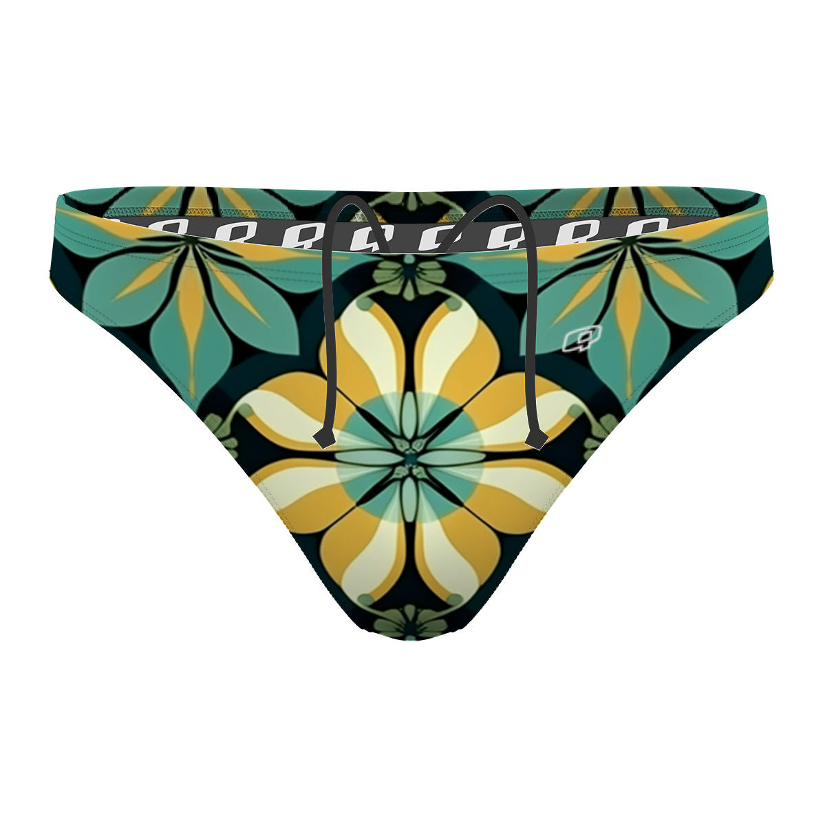 Geometric Flowers 37 - Waterpolo Brief Swimsuit