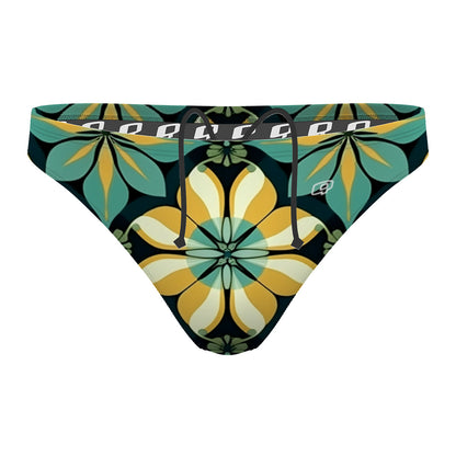 Geometric Flowers 37 - Waterpolo Brief Swimsuit