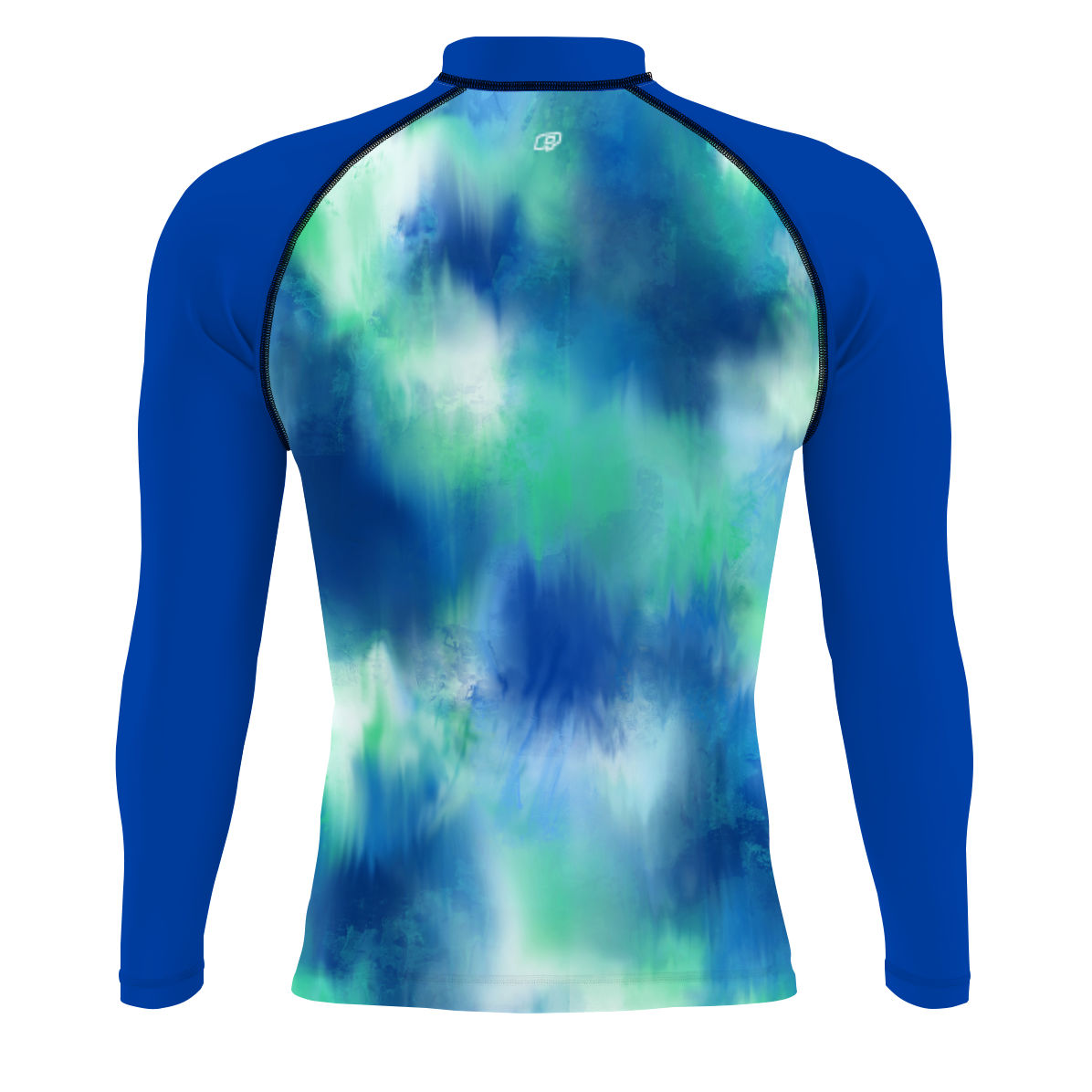 Abstract Particles Men's Surf UPF50+ Long Sleeve Rash Guard, view 2