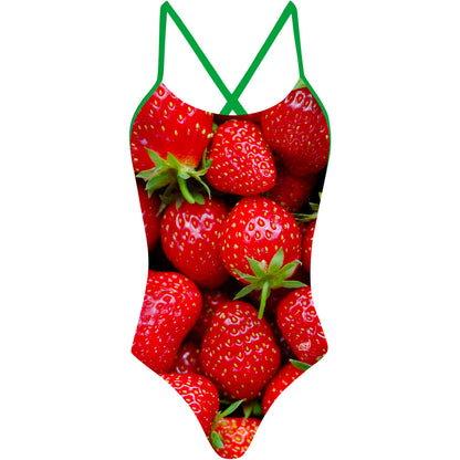 Strawberry - Tieback One Piece Swimsuit