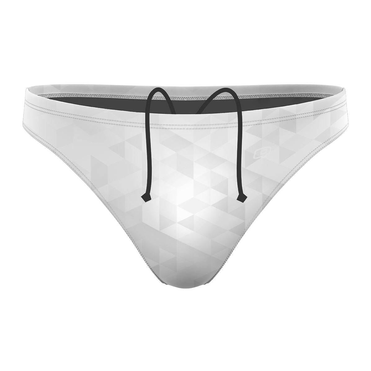 Gray and White Trinagles - Waterpolo Brief Swimsuit